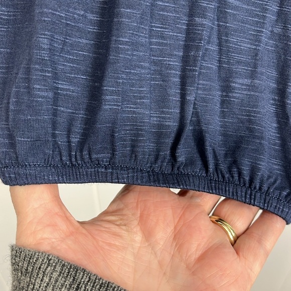 Nurture Womens Tunic/Top 2X Navy Red White Pullover Balloon Sleeve Embroidered - Picture 5 of 14